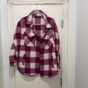 Plaid Shacket size M